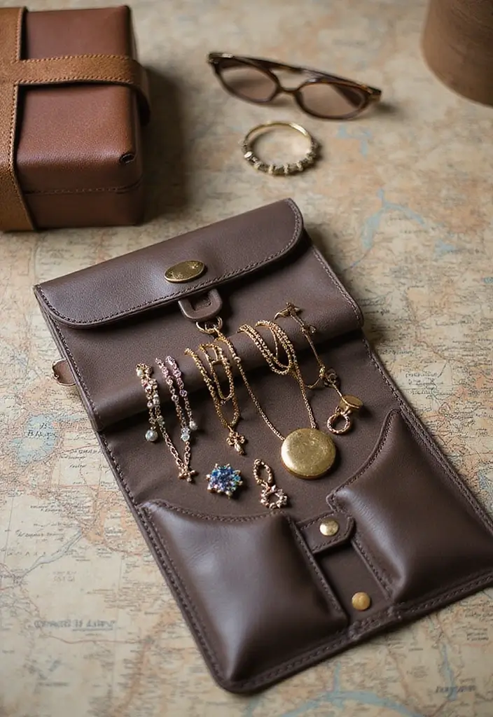 25 Jewelry Storage Ideas That Are Pretty and Practical 18. Jewelry Roll for Travel