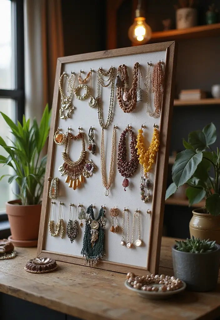 25 Jewelry Storage Ideas That Are Pretty and Practical 20. Jewelry Display Board