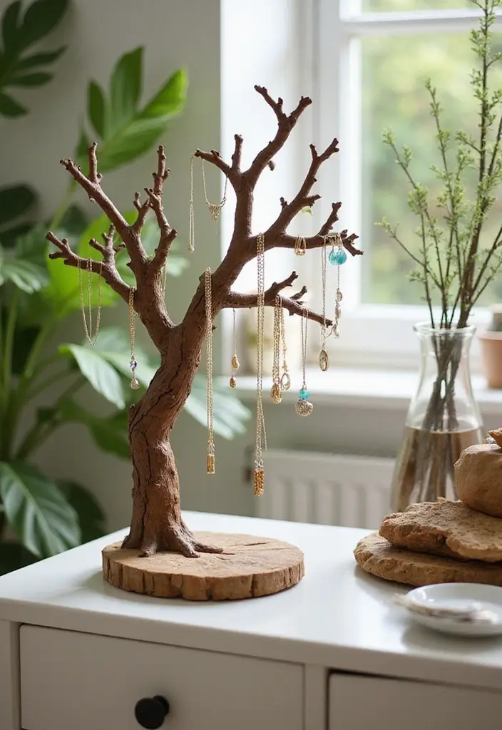 25 Jewelry Storage Ideas That Are Pretty and Practical 7. Hanging Jewelry Trees