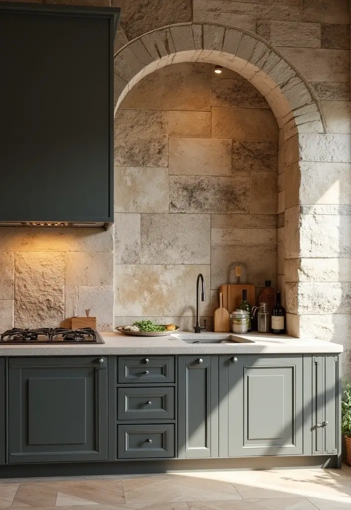 25+ Kitchen Accent Wall Ideas That Add Instant Charm 56 25+ Kitchen Accent Wall Ideas That Add Instant Charm - 10. Natural Stone Accents