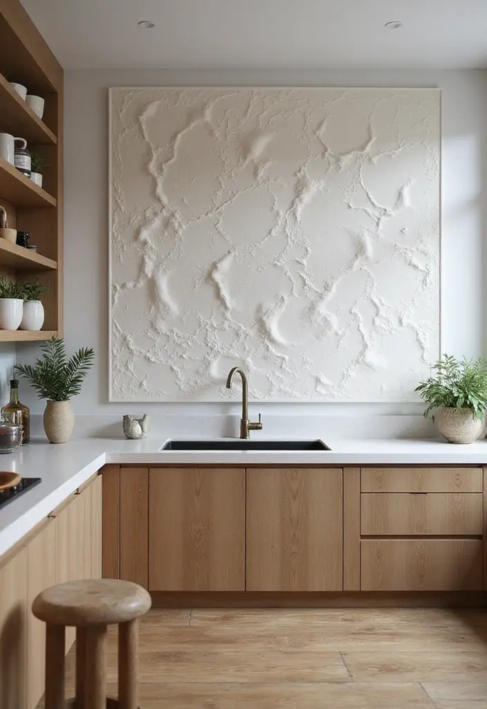 25+ Kitchen Accent Wall Ideas That Add Instant Charm 119 25+ Kitchen Accent Wall Ideas That Add Instant Charm - 21. Textured Wall Panels