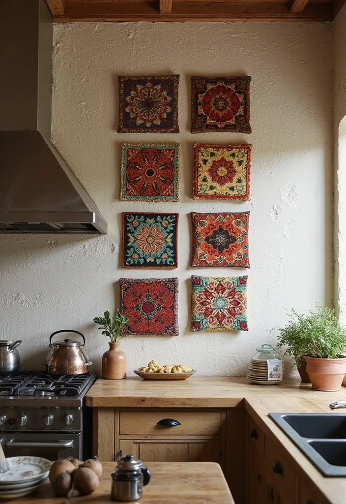 25+ Kitchen Accent Wall Ideas That Add Instant Charm 136 25+ Kitchen Accent Wall Ideas That Add Instant Charm - 24. Layered Textiles