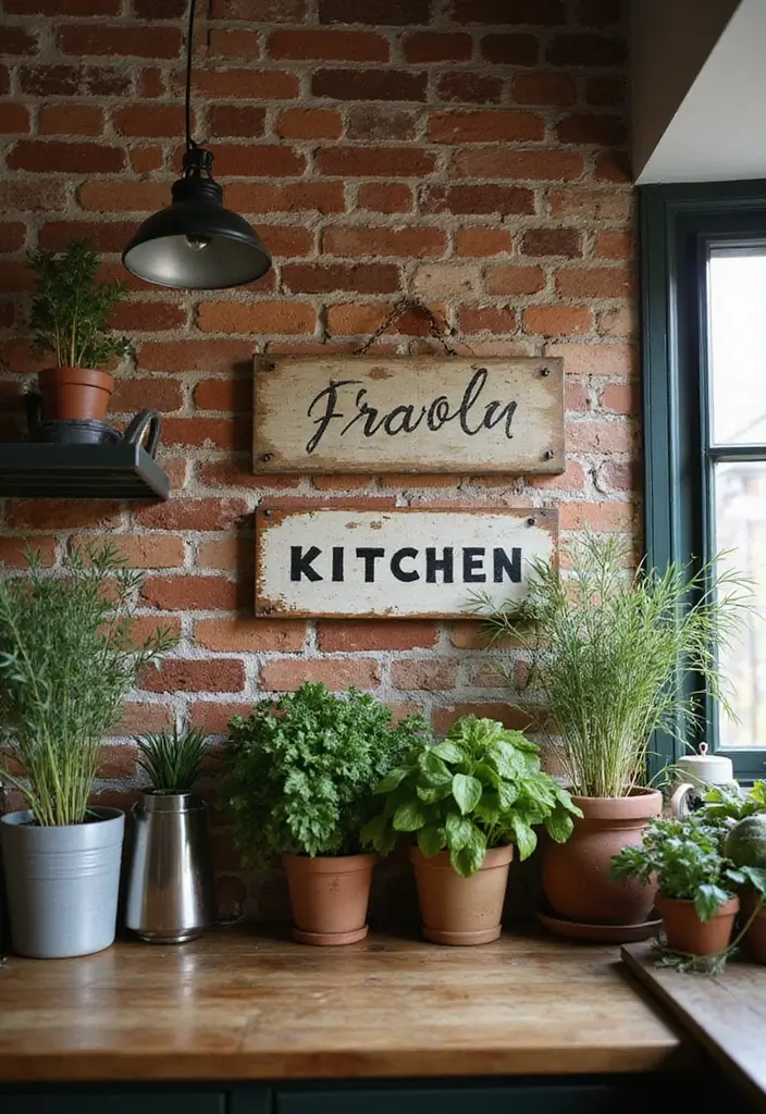 25+ Kitchen Accent Wall Ideas That Add Instant Charm 15 25+ Kitchen Accent Wall Ideas That Add Instant Charm - 3. Rustic Brick Charm