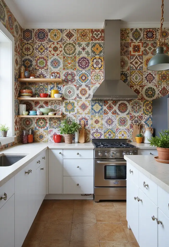 25+ Kitchen Accent Wall Ideas That Add Instant Charm 51 25+ Kitchen Accent Wall Ideas That Add Instant Charm - 9. Creative Tile Murals