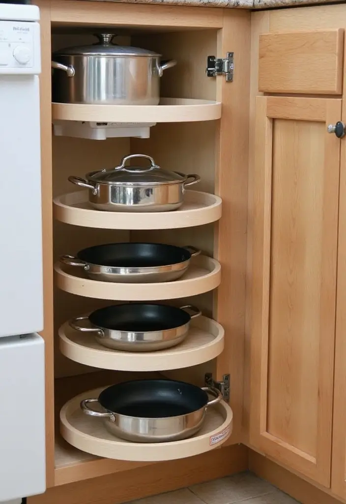 25+ Kitchen Cabinet Storage Ideas for a Functional Makeover - 21. Install Roll-Out Shelves