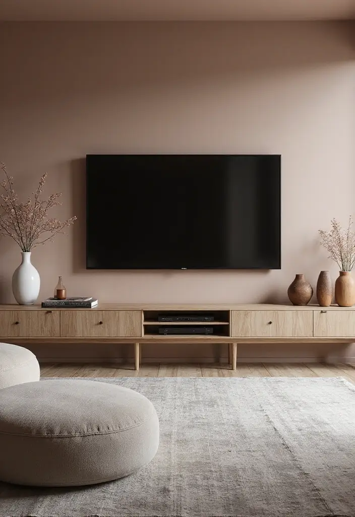 25+ Living Room TV Wall Ideas for a Stylish Setup - 5. Monochrome Magic