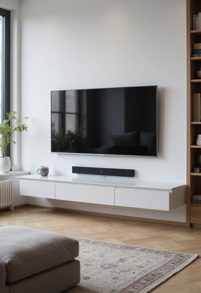 25+ Living Room TV Wall Ideas for a Stylish Setup - 9. Smart Tech Integration