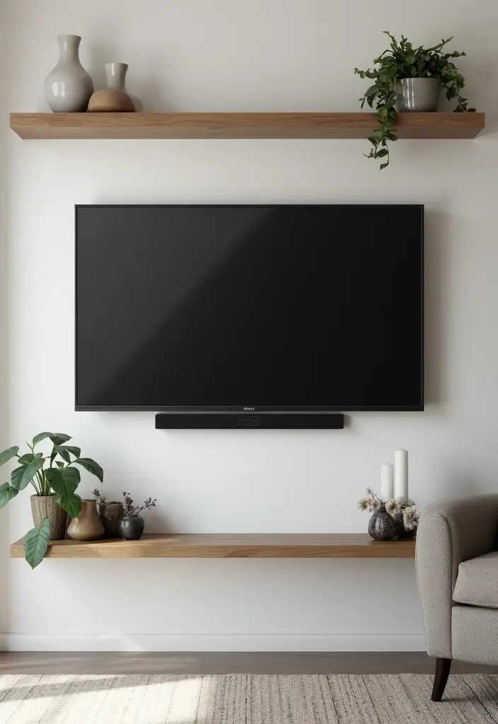 25+ Media Wall Ideas for a Sleek and Functional Living Room - 11. Wall-Mounted TVs