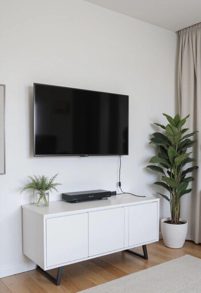 25+ Media Wall Ideas for a Sleek and Functional Living Room - 18. Cable Management Solutions