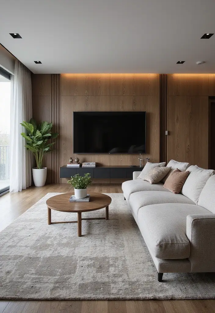 25+ Media Wall Ideas for a Sleek and Functional Living Room - 23. Open Concept Media Walls