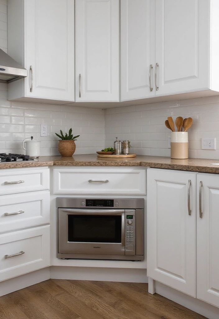 25+ Microwave Storage Ideas for Small Kitchens - 14. Hideaway Microwave Drawer