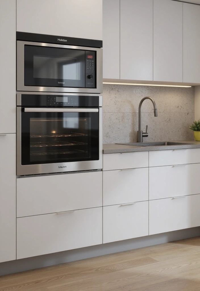 25+ Microwave Storage Ideas for Small Kitchens - 18. Concealed Microwave Cabinet