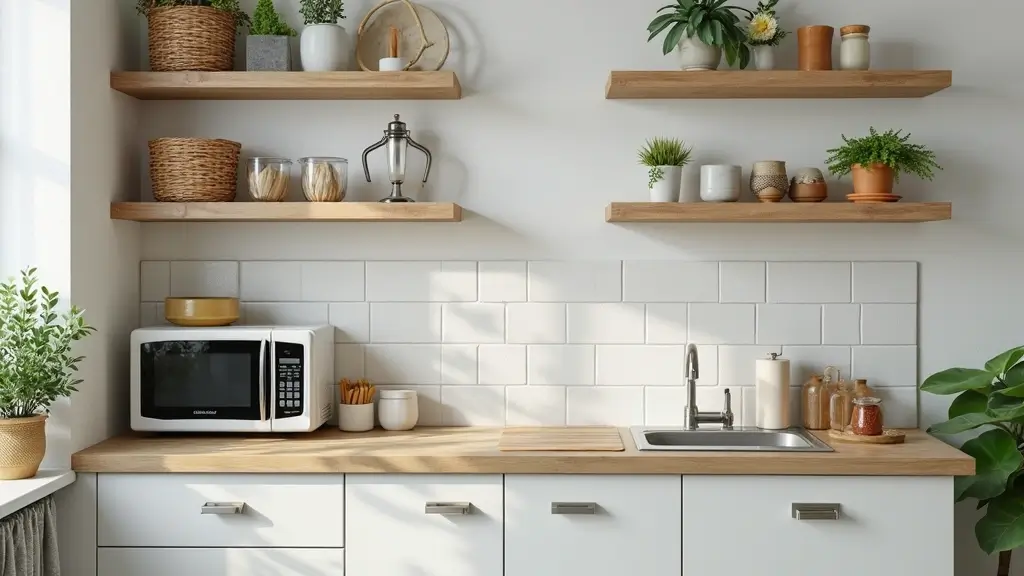 25+ Microwave Storage Ideas for Small Kitchens