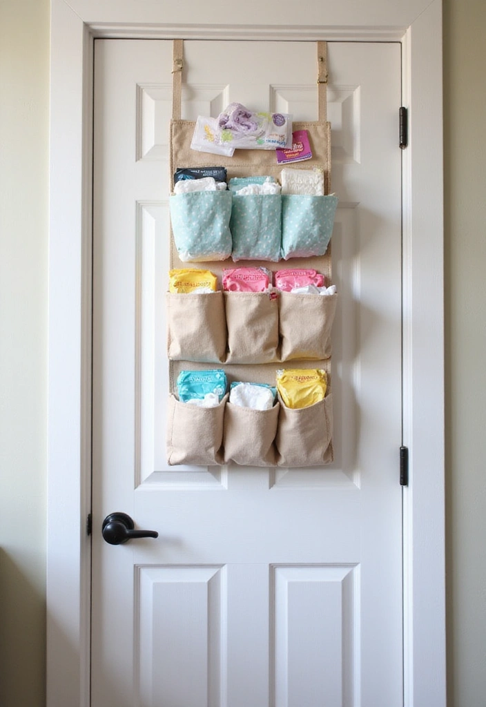 25+ Nursery Storage Ideas to Keep Baby Essentials Handy - 10. Over-the-Door Organizers