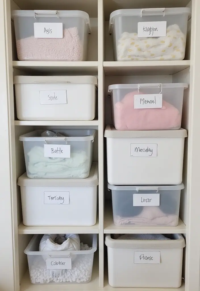 25+ Nursery Storage Ideas to Keep Baby Essentials Handy - 25. Seasonal Clothing Storage