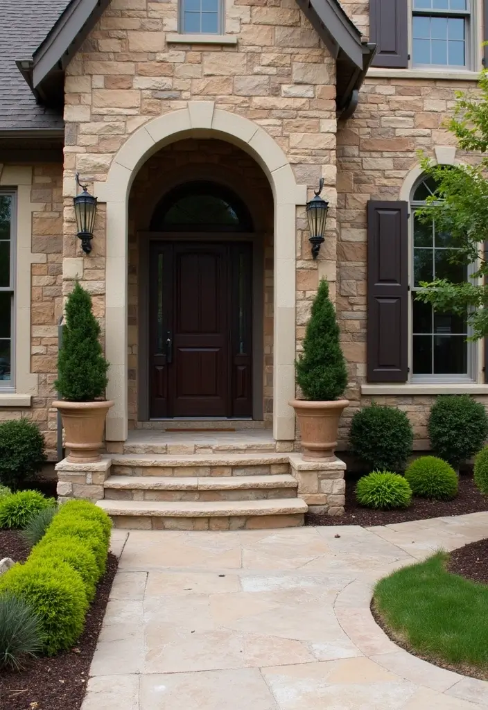 25+ Outside Wall Ideas to Boost Curb Appeal Instantly - 11. Stone Accents