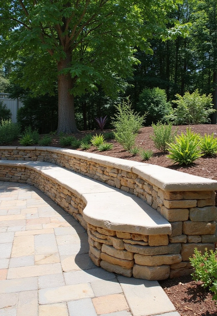 25+ Outside Wall Ideas to Boost Curb Appeal Instantly - 14. Outdoor Seating Walls