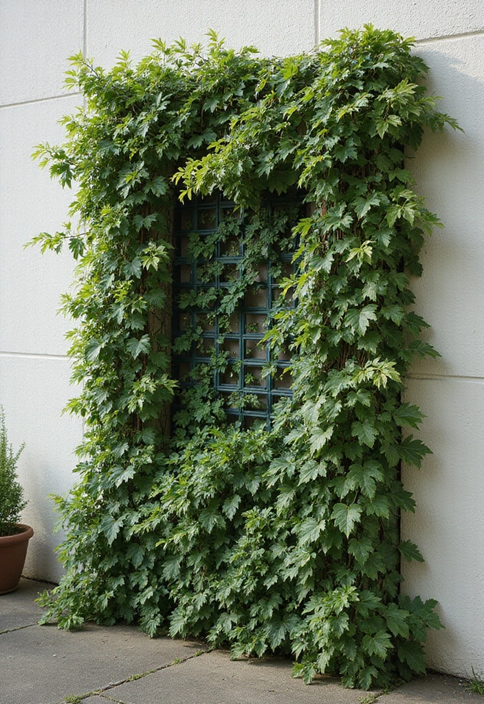 25+ Outside Wall Ideas to Boost Curb Appeal Instantly - 15. Vertical Garden Trellis