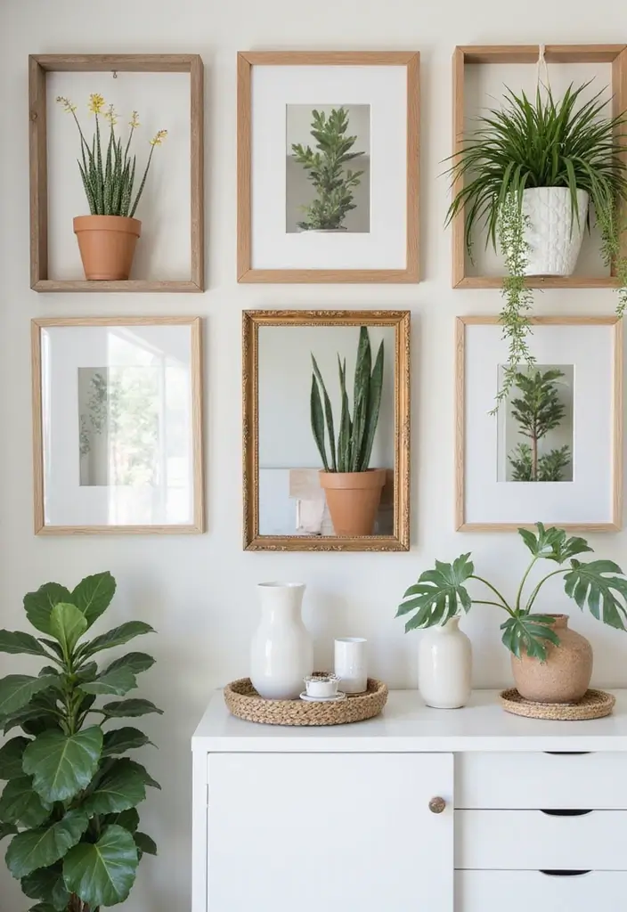 25+ Outside Wall Ideas to Boost Curb Appeal Instantly - 17. Artistic Wall Frames