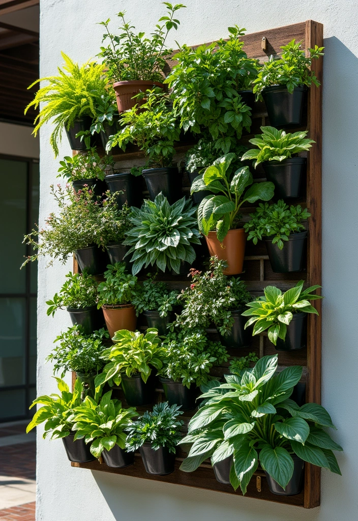 25+ Outside Wall Ideas to Boost Curb Appeal Instantly - 23. Vertical Bar Gardens