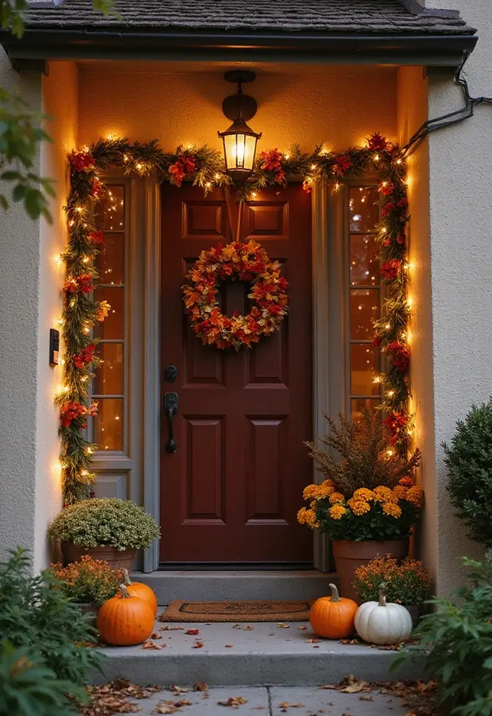 25+ Outside Wall Ideas to Boost Curb Appeal Instantly - 24. Seasonal Decorations