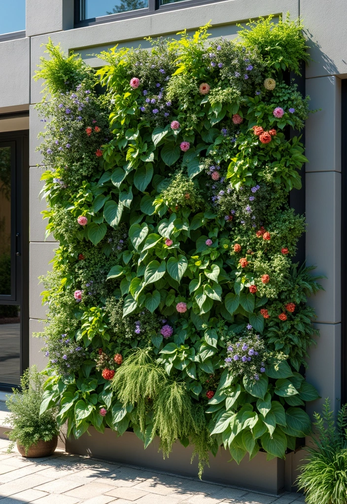 25+ Outside Wall Ideas to Boost Curb Appeal Instantly - 4. Green Wall Installations
