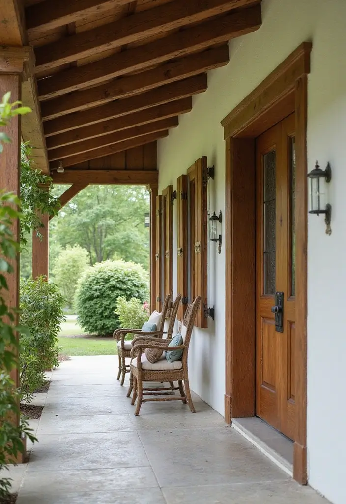 25+ Outside Wall Ideas to Boost Curb Appeal Instantly - 5. Rustic Wood Accents