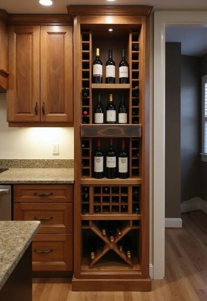 25+ Over-the-Fridge Storage Ideas You’ll Wish You Tried Sooner - 10. Over-the-Fridge Wine Rack