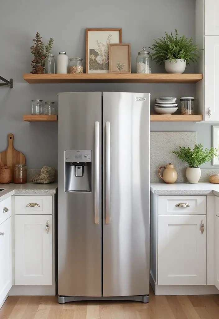 25+ Over-the-Fridge Storage Ideas You’ll Wish You Tried Sooner - 13. Extra Shelf for Kitchen Essentials