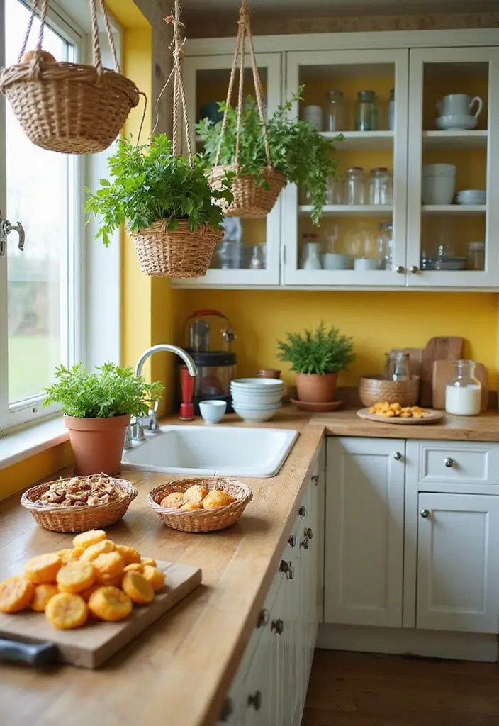 25+ Over-the-Fridge Storage Ideas You’ll Wish You Tried Sooner - 2. Hanging Baskets