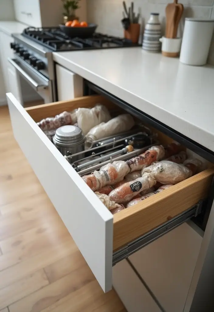 25+ Over-the-Fridge Storage Ideas You’ll Wish You Tried Sooner - 22. Drawer Above the Fridge