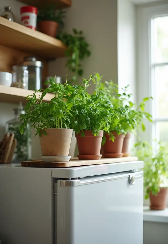 25+ Over-the-Fridge Storage Ideas You’ll Wish You Tried Sooner - 25. Herb Garden