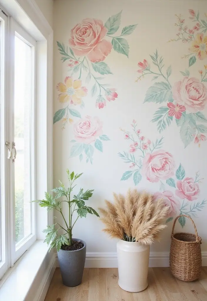25+ Painting on Wall Ideas to Add Color and Personality - 10. Stenciled Designs
