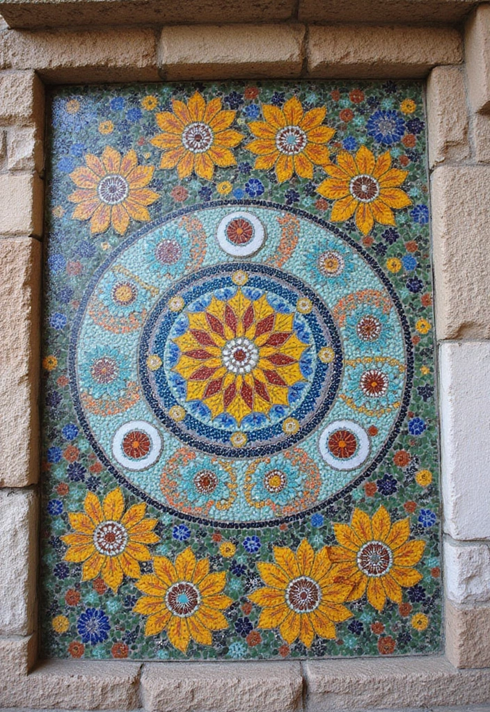 25+ Painting on Wall Ideas to Add Color and Personality - 13. Cultural Mosaics