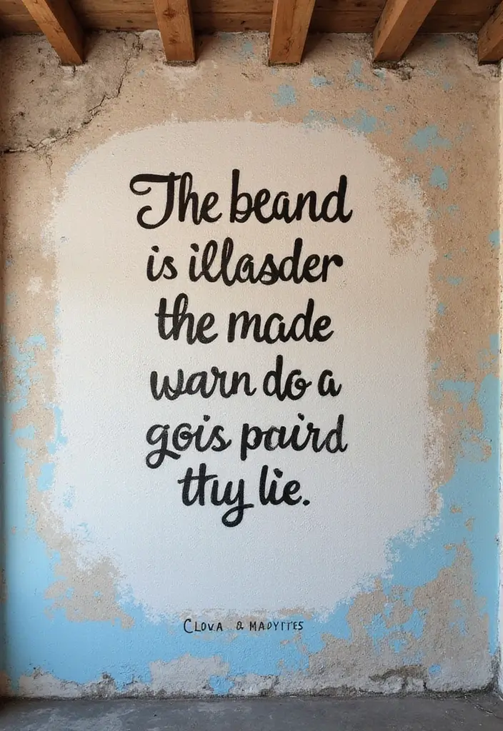 25+ Painting on Wall Ideas to Add Color and Personality - 18. Inspirational Quotes