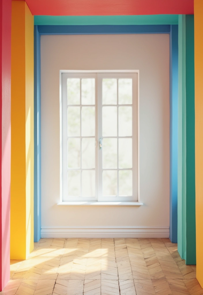 25+ Painting on Wall Ideas to Add Color and Personality - 20. Colorful Borders