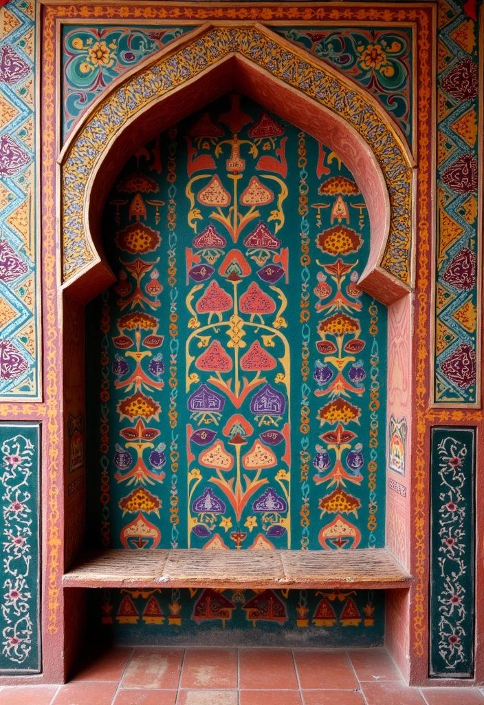 25+ Painting on Wall Ideas to Add Color and Personality - 21. Cultural Patterns