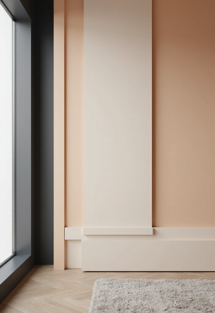 25+ Painting on Wall Ideas to Add Color and Personality - 22. Minimalist Lines