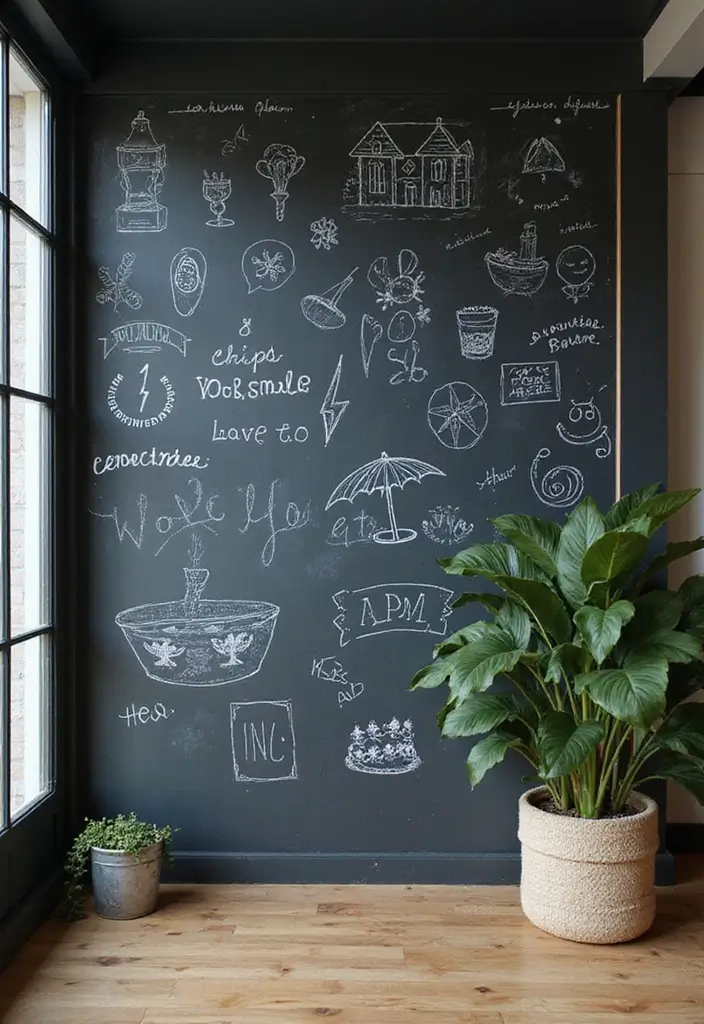 25+ Painting on Wall Ideas to Add Color and Personality - 4. Chalkboard Paint