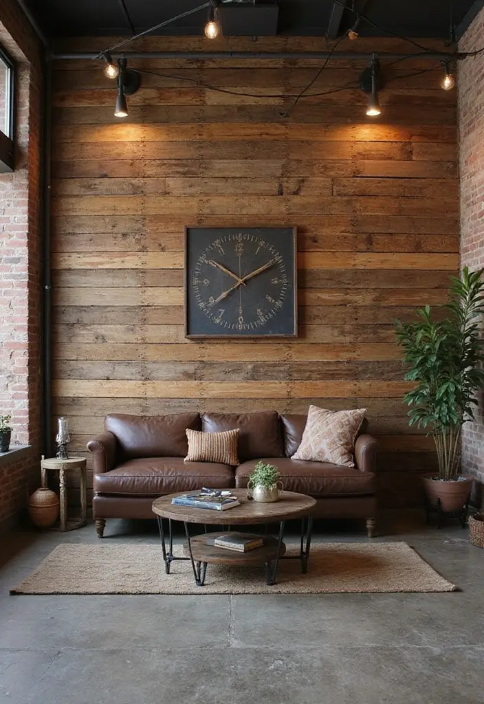 25+ Pallet Wall Ideas for a Rustic Budget-Friendly Design - 14. Industrial Style Pallet Wall