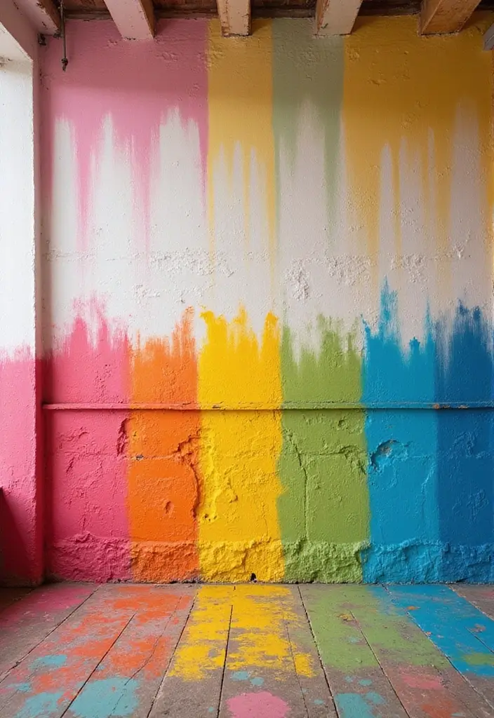 25+ Pallet Wall Ideas for a Rustic Budget-Friendly Design - 16. Paint-Dipped Pallet Wall