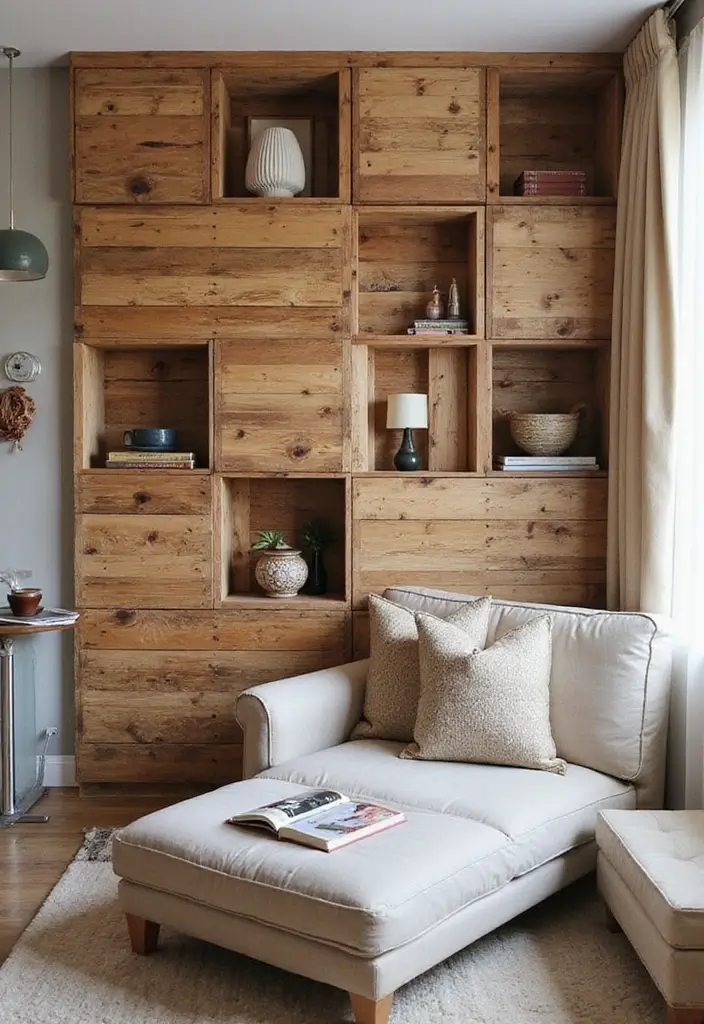 25+ Pallet Wall Ideas for a Rustic Budget-Friendly Design - 19. Pallet Wall with a Hidden Storage