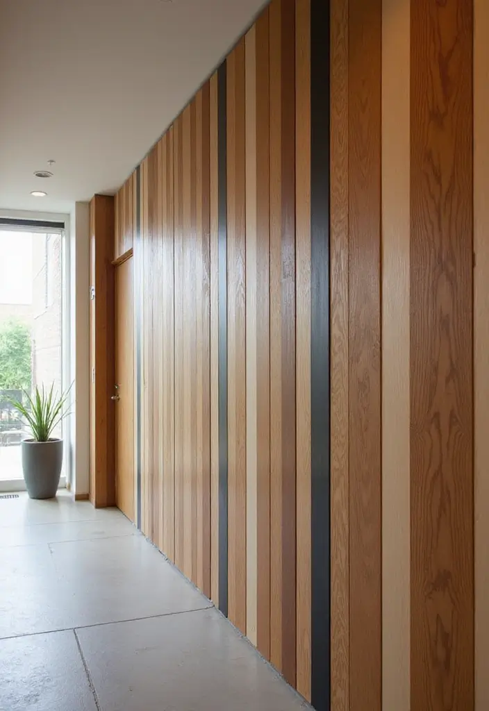 25+ Pallet Wall Ideas for a Rustic Budget-Friendly Design - 2. Vertical Slat Wall for Height