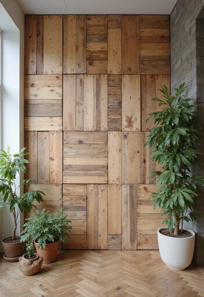 25+ Pallet Wall Ideas for a Rustic Budget-Friendly Design - 21. Eco-Friendly Pallet Wall