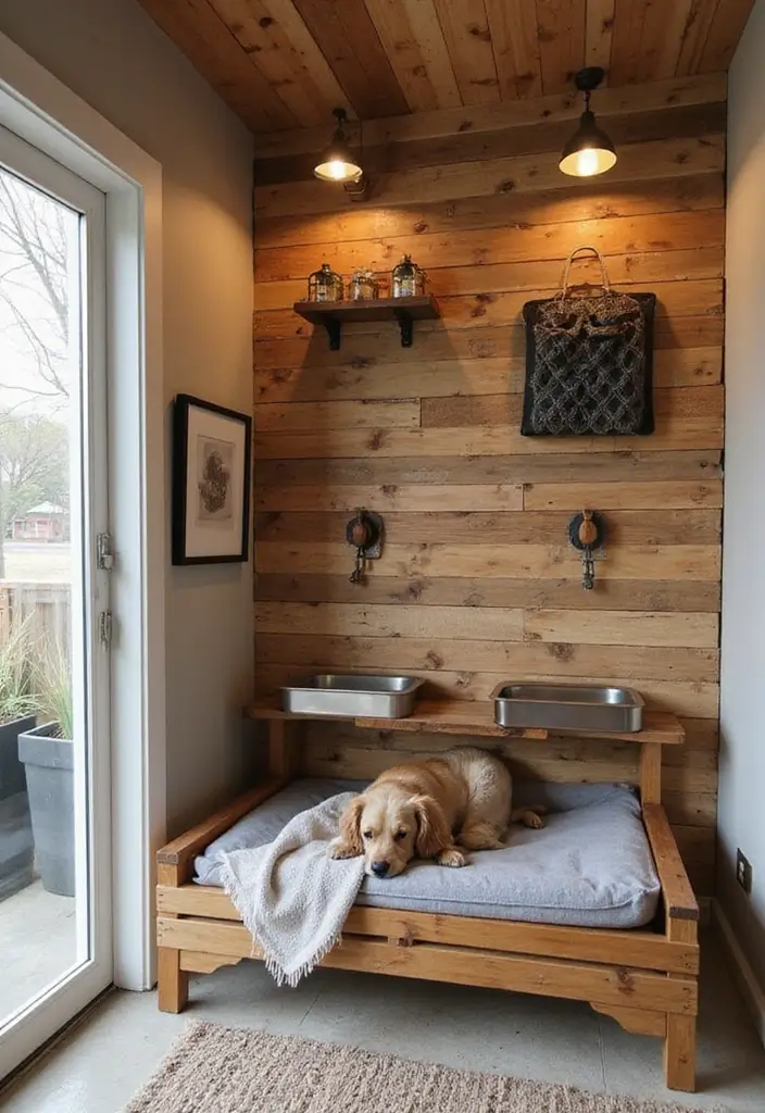 25+ Pallet Wall Ideas for a Rustic Budget-Friendly Design - 8. DIY Pallet Wall for Pet Areas