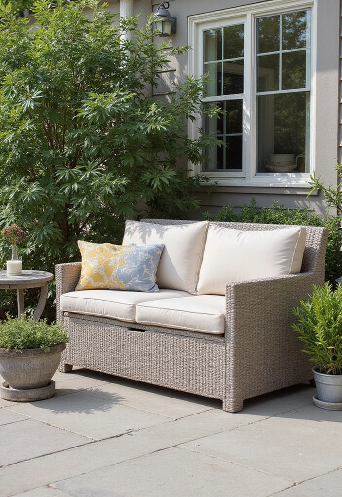 25+ Patio Storage Ideas to Keep Your Outdoor Space Organized - 5. Decorative Outdoor Storage Box