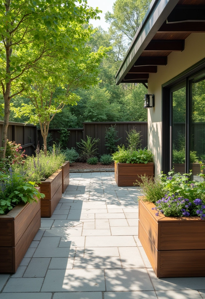 25+ Patio Storage Ideas to Keep Your Outdoor Space Organized - 8. Built-In Planter Boxes