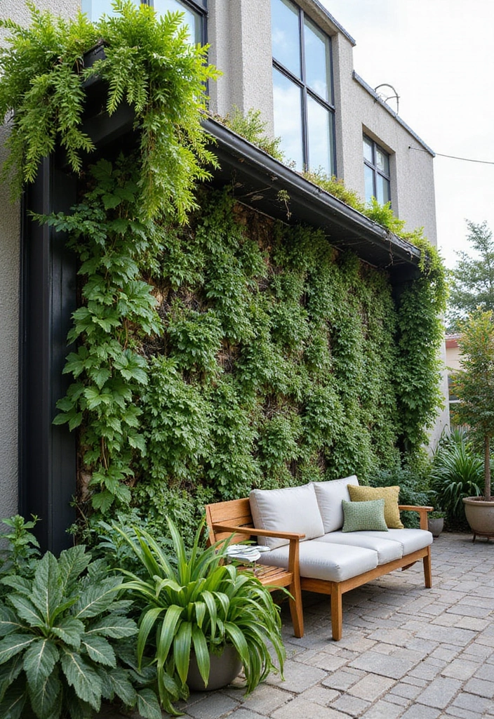 25+ Patio Wall Ideas to Upgrade Your Outdoor Space - 10. Green Roof Walls