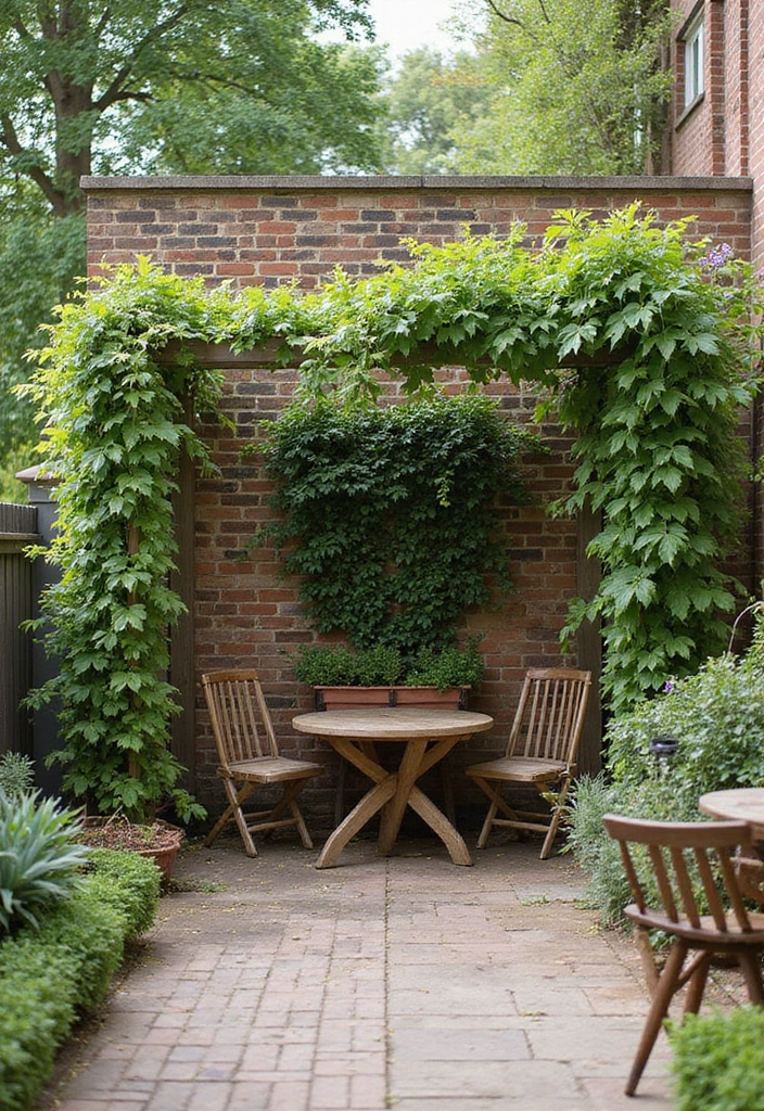 25+ Patio Wall Ideas to Upgrade Your Outdoor Space - 18. Trellis for Climbing Plants