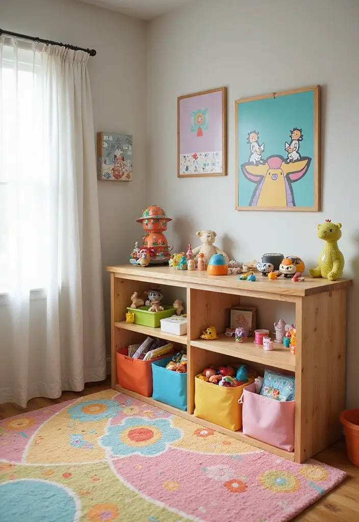 25+ Playroom Storage Ideas to Tame the Toy Chaos - 23. Playmat with Storage